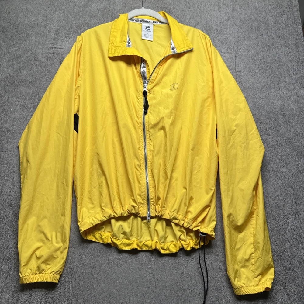 Cannondale Chrono Men's Yellow Windbreaker Cycling Jacket Reflective‎ Medium